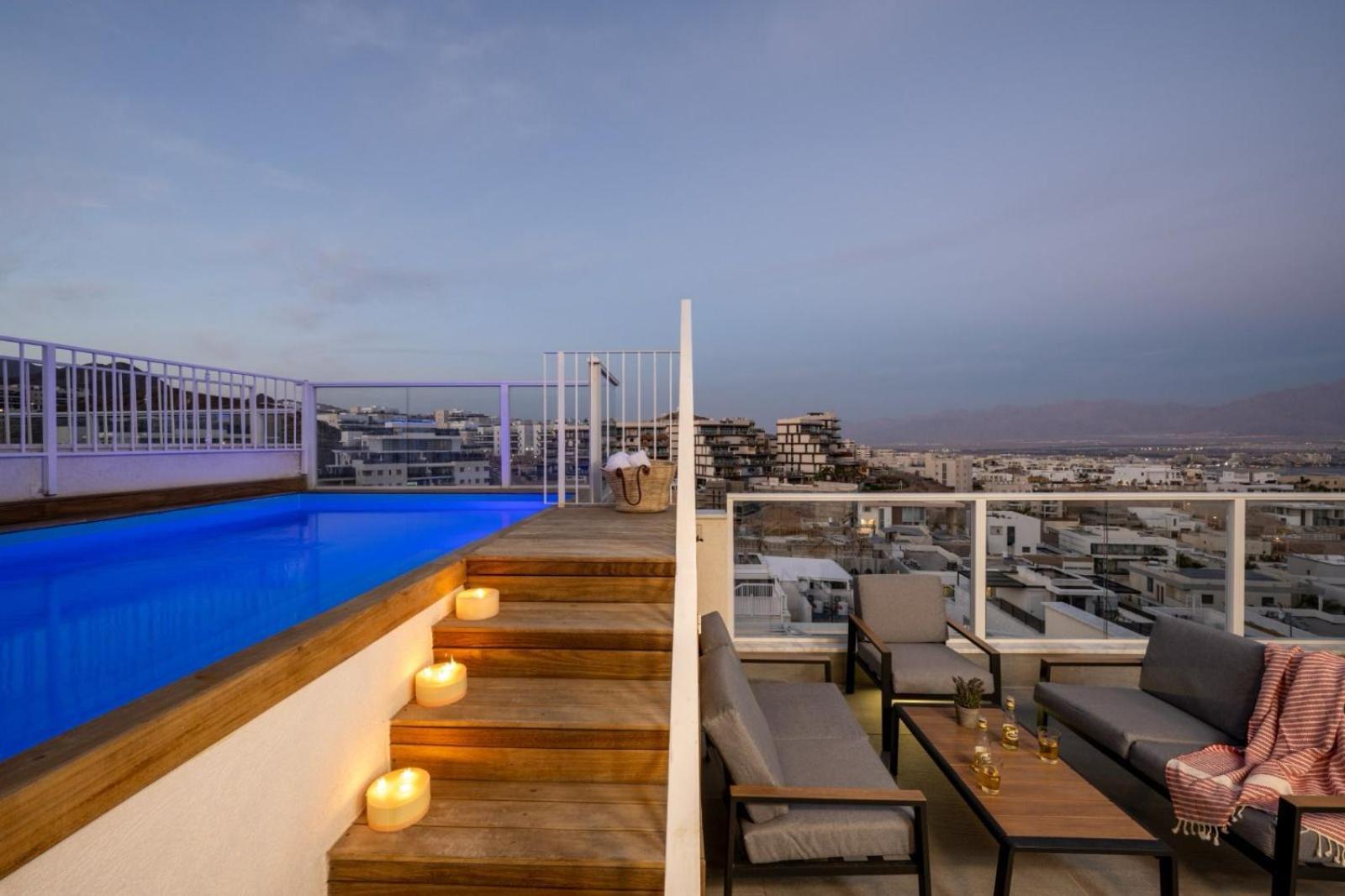 Апартаменты Mountain And Sea View - Penthouse With Private Pool Эйлат Экстерьер фото
